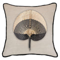 Fan Black on Natural Lounge Cushion 55 x 55 cm-abc