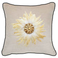 Feather Shell White Juju Natural Lounge Cushion 55 x 55 cm-abc
