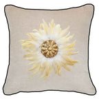 Feather Shell White Juju Natural Lounge Cushion 55 x 55 cm-abc