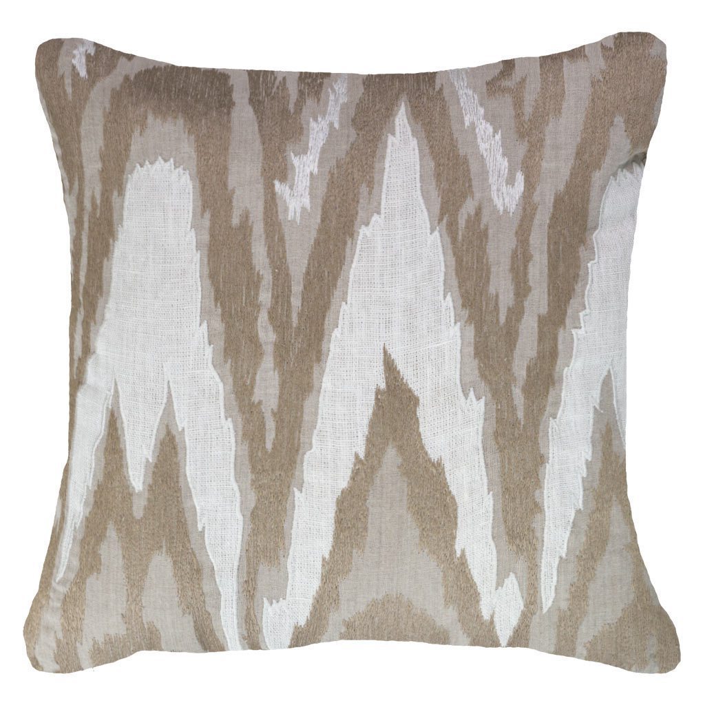 Ikat Cream Lounge Cushion 55x55cm-abc