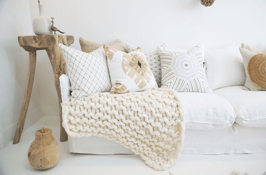 Interlaced Natural Lounge Cushion 55x55cm-abc