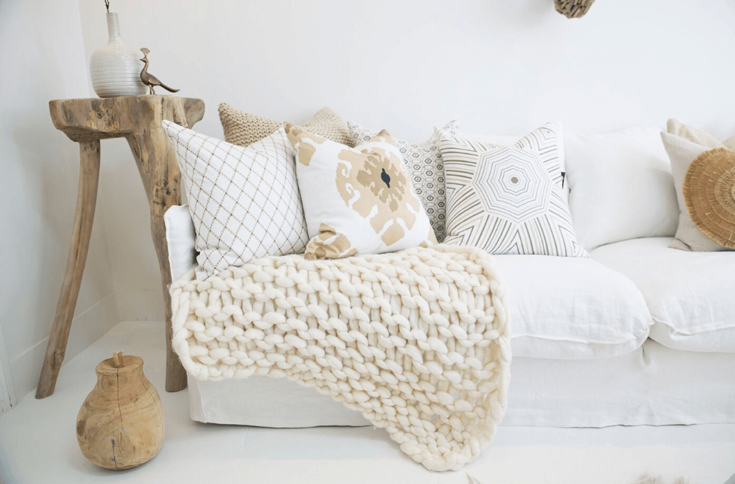 Interlaced Natural Lounge Cushion 55x55cm-abc