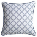 Lace Screen Navy Lounge Cushion 55 x 55cm-abc