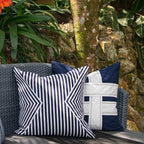 Outdoor Parasol Navy Lounge Cushion 55 x 55 cm-abc