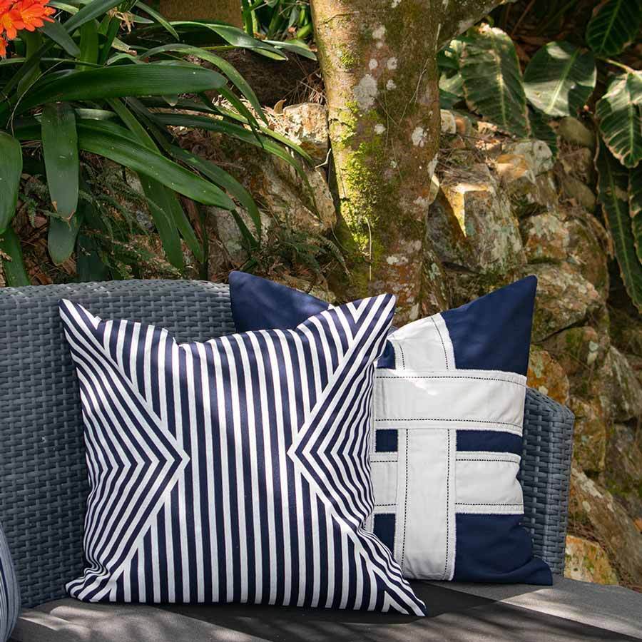 Outdoor Parasol Navy Lounge Cushion 55 x 55 cm-abc