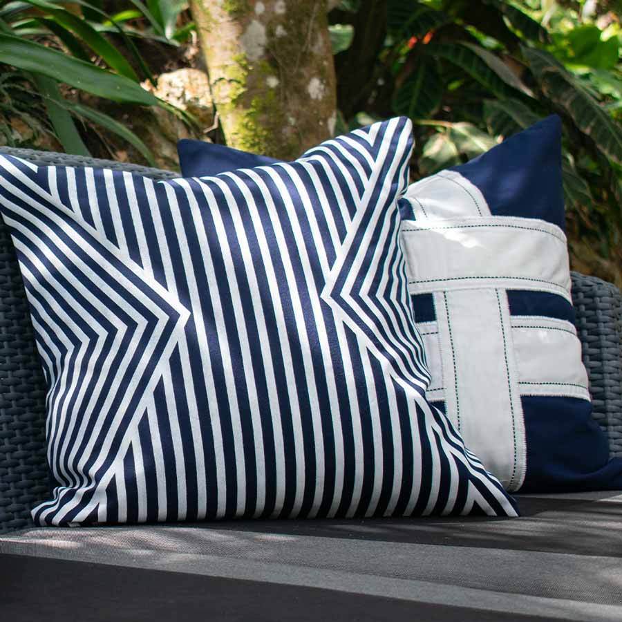 Outdoor Parasol Navy Lounge Cushion 55 x 55 cm-abc