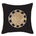 Place Mat Natural on Black Lounge Cushion 55 x 55cm-abc