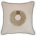 Shell Ring Coffee Natural Lounge Cushion 55 x 55 cm-abc
