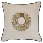 Shell Ring Coffee Natural Lounge Cushion 55 x 55 cm-abc