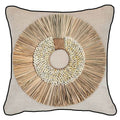 Shell Ring Coffee with Wood Sticks Natural Lounge Cushion 55 x 55 cm-abc