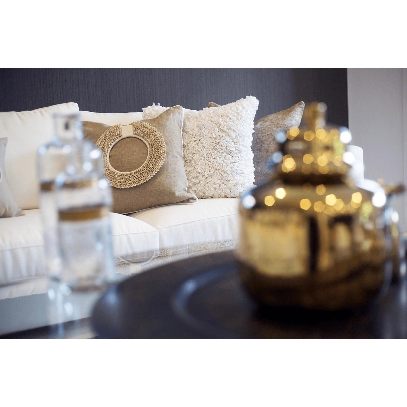 Shell Ring Natural Lounge Cushion 55 x 55 cm-abc