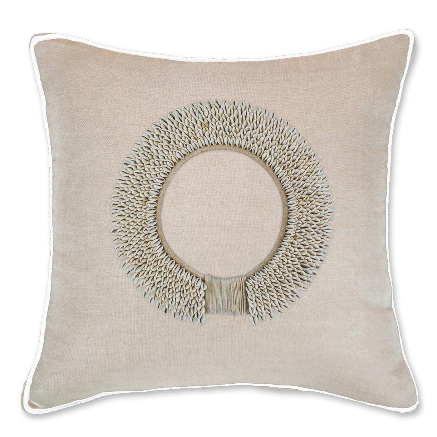 Shell Ring Natural Lounge Cushion 55 x 55 cm-abc
