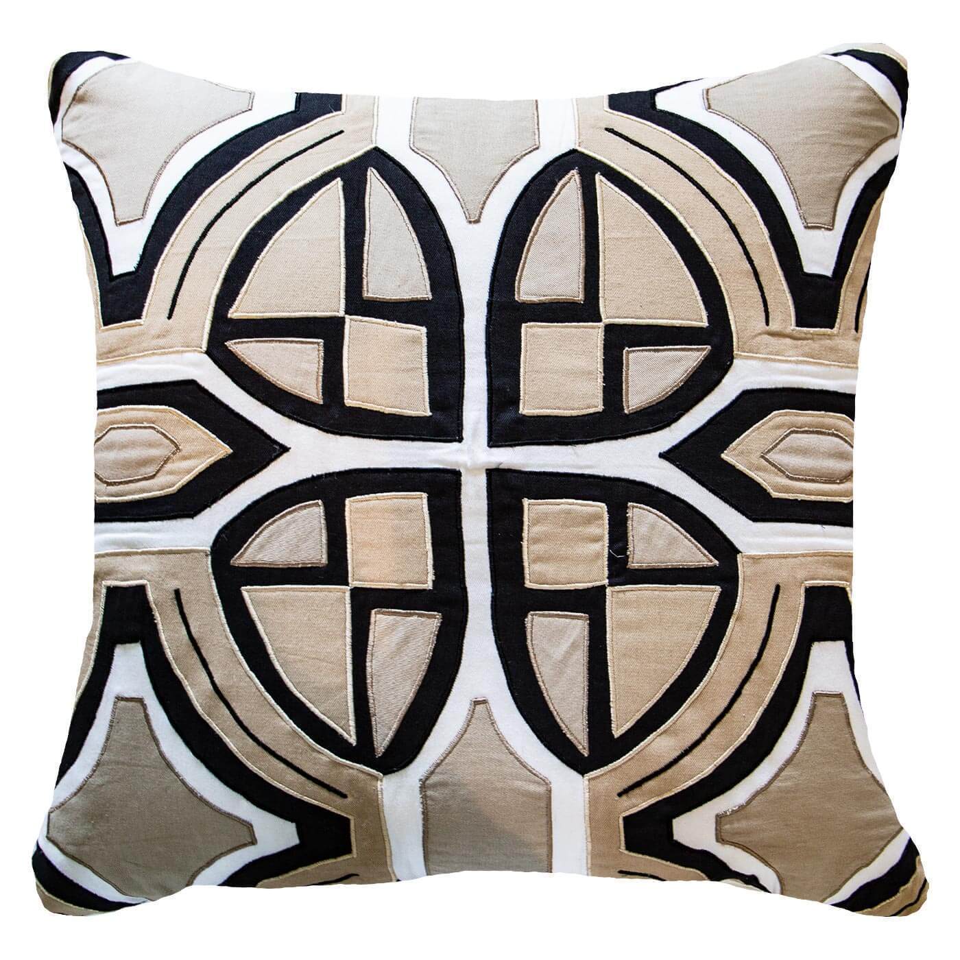 Zen Applique Natural Lounge Cushion-abc