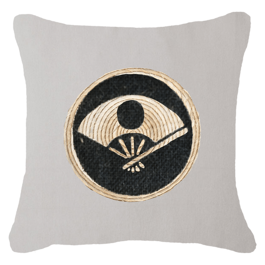 Place Mat Fan Natural Lounge Cushion 55 x 55 cm-abc