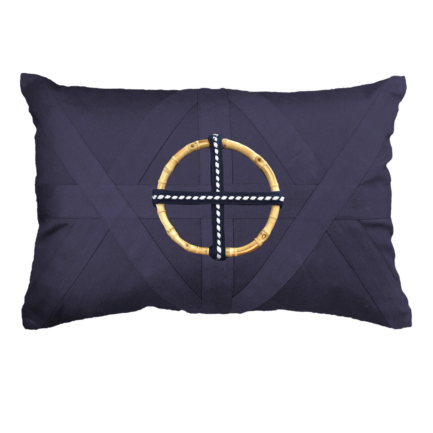 Bamboo Ring Navy Lumber Cushion 35 x 53 cm-abc
