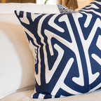 Arrow Head Screen Navy Lounge Cushion 55 x 55cm-abc