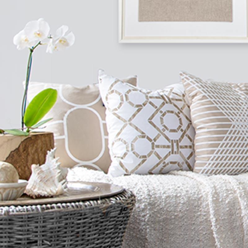 Bamboo Hedge Natural Lounge Cushion 55 x 55 cm-abc