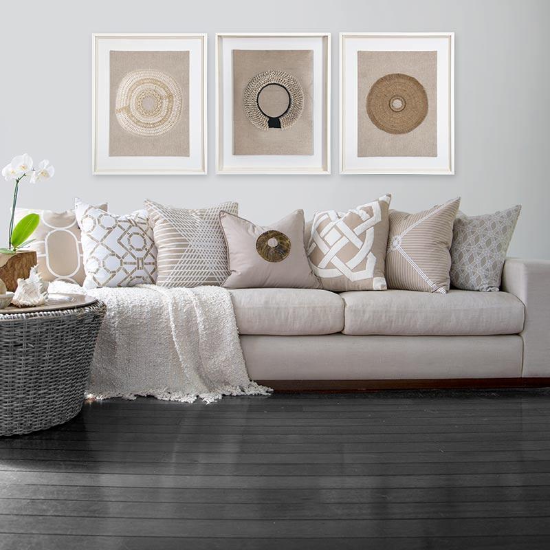 Bamboo Hedge Natural Lounge Cushion 55 x 55 cm-abc