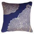 Bone Leaf Navy Lounge Cushion 55x55cm-abc