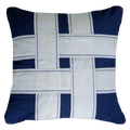 Cross Sash Navy Lounge Cushion 55 x 55 cm-abc