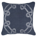 Dot Chain Knot Navy Lounge Cushion 55x55cm-abc