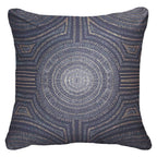 Dreamtime Aboriginal Dot Navy Lounge Cushion-abc