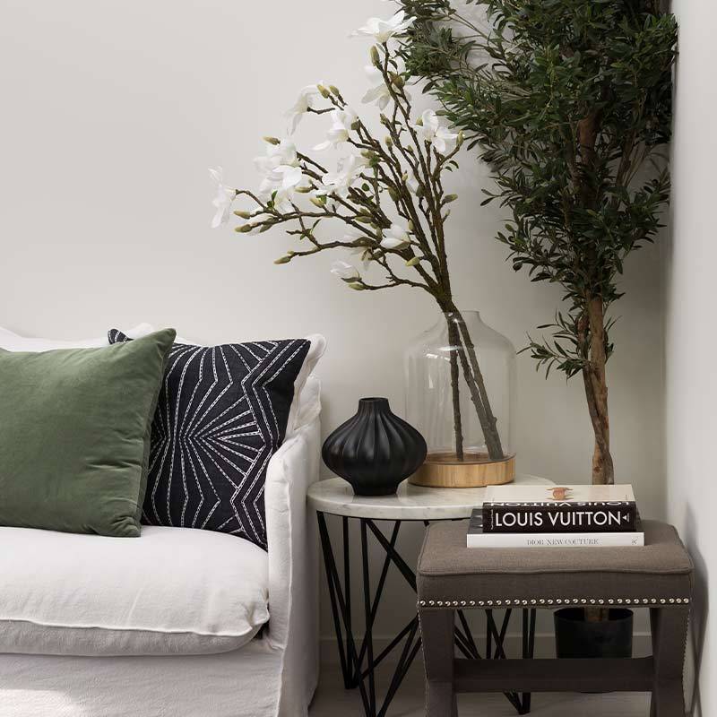 Fan Navy Lounge Cushion 55x55cm-abc