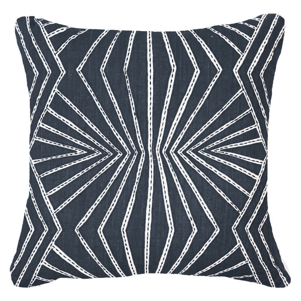 Fan Navy Lounge Cushion 55x55cm-abc