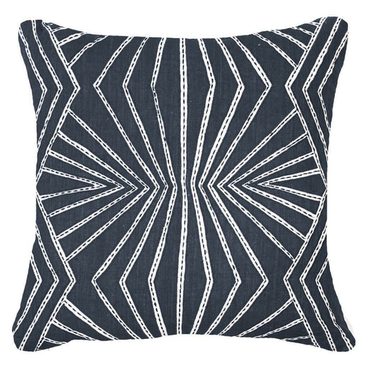 Fan Navy Lounge Cushion 55x55cm-abc