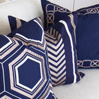 Arrow Hexagon Navy Lounge Cushion-abc