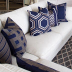 Arrow Hexagon Navy Lounge Cushion-abc