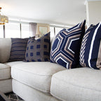 Arrow Hexagon Navy Lounge Cushion-abc