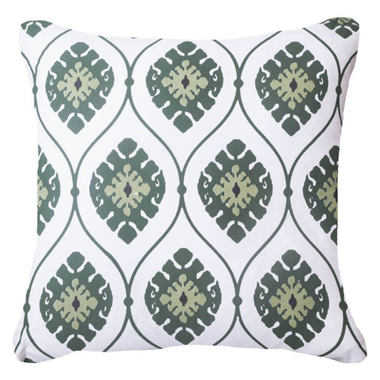 Inner Ikat Repeat Emerald Lounge Cushion 55x55cm-abc