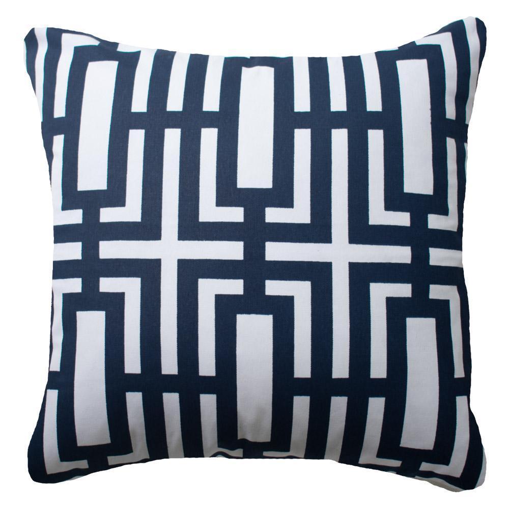 Jade Screen Navy Lounge Cushion 55 x 55 cm-abc