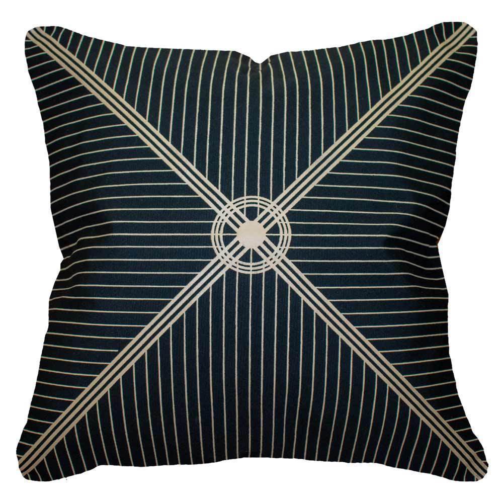 Outdoor Compass Black & Beige Lounge Cushion 55 x 55 cm-abc
