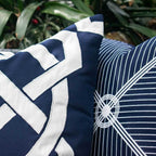 Outdoor Compass Navy Lounge Cushion 55 x 55 cm-abc