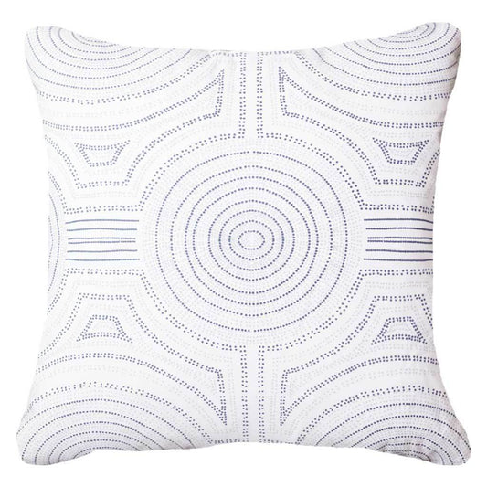Outdoor Dreamtime Aboriginal Navy Lounge Cushion 55 x 55 cm-abc