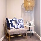 Panel Navy Lounge Cushion 55 x 55 cm-abc