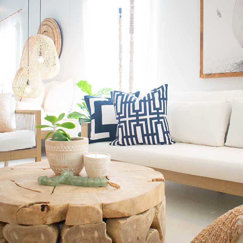 Panel Navy Lounge Cushion 55 x 55 cm-abc