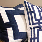 Panel Navy Lounge Cushion 55 x 55 cm-abc