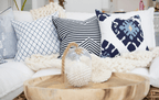 Parasol Navy Lounge Cushion 55 x 55 cm-abc