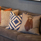 Shoowa Diamond Navy Lounge Cushion 55 x 55 cm-abc