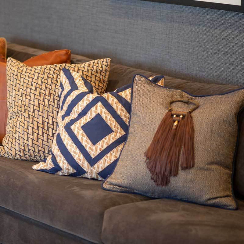 Shoowa Diamond Navy Lounge Cushion 55 x 55 cm-abc