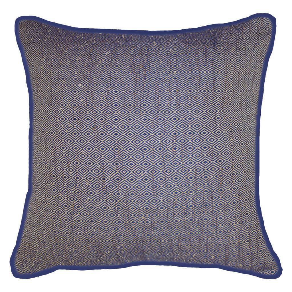 Weave Diamond Navy Lounge Cushion 55x55cm-abc