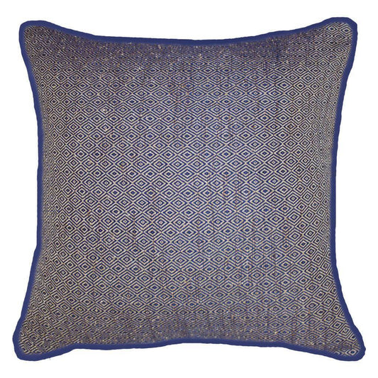 Weave Diamond Navy Lounge Cushion 55x55cm-abc