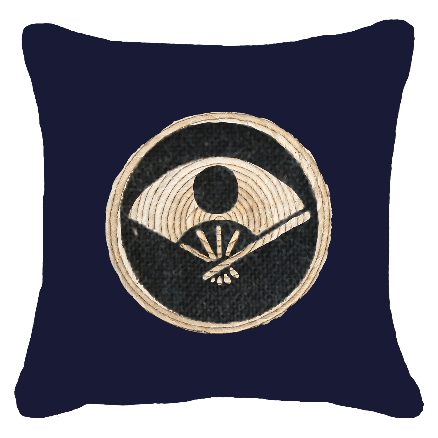 Place Mat Fan Navy Lounge Cushion 55 x 55 cm-abc
