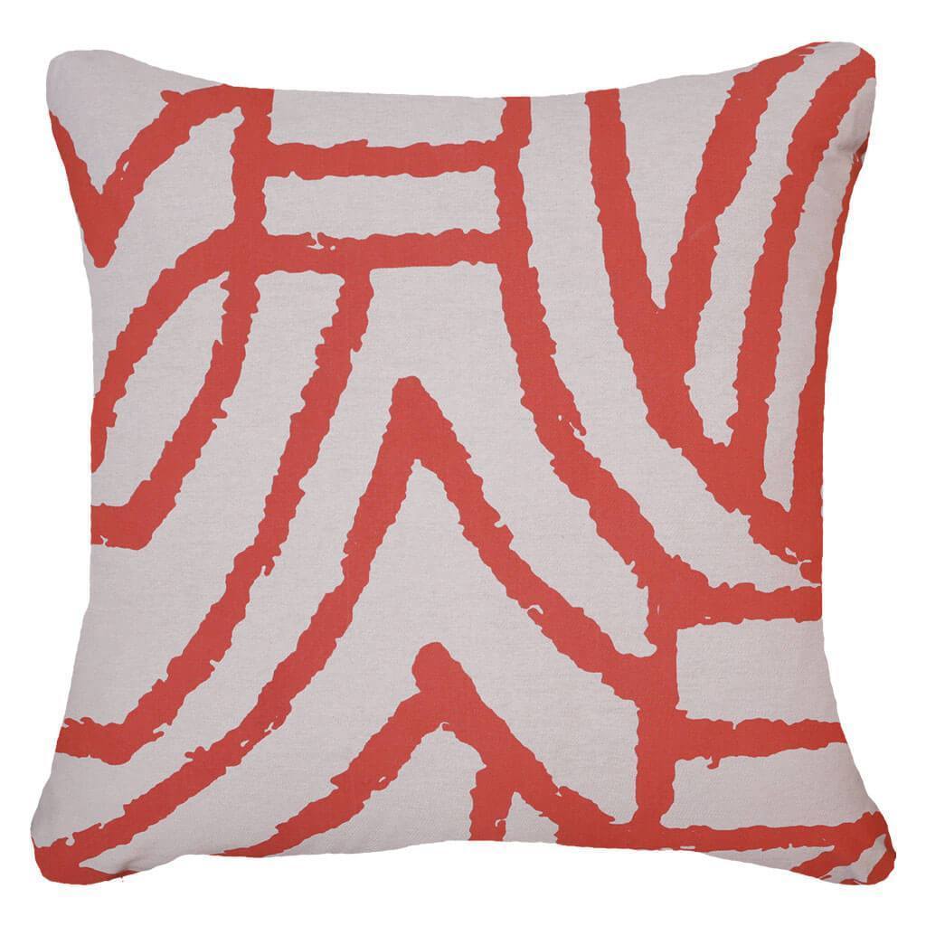 Earth File Print Rust Lounge Cushion 55x55cm-abc