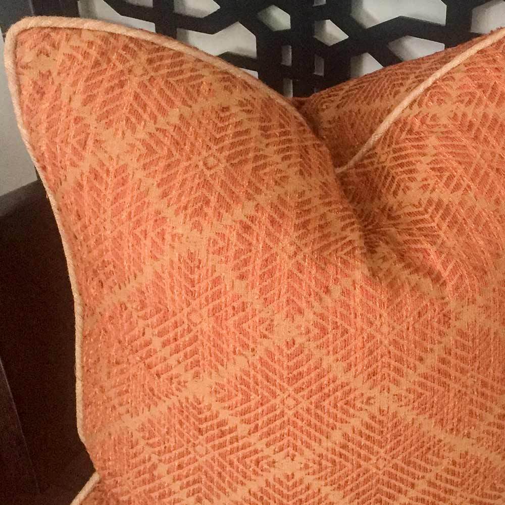 Weave Phulkari Rust Lounge Cushion 55 x 55 cm-abc