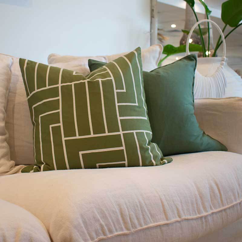 Para Blocks Screen Sage Lounge Cushion 55 x 55 cm-abc