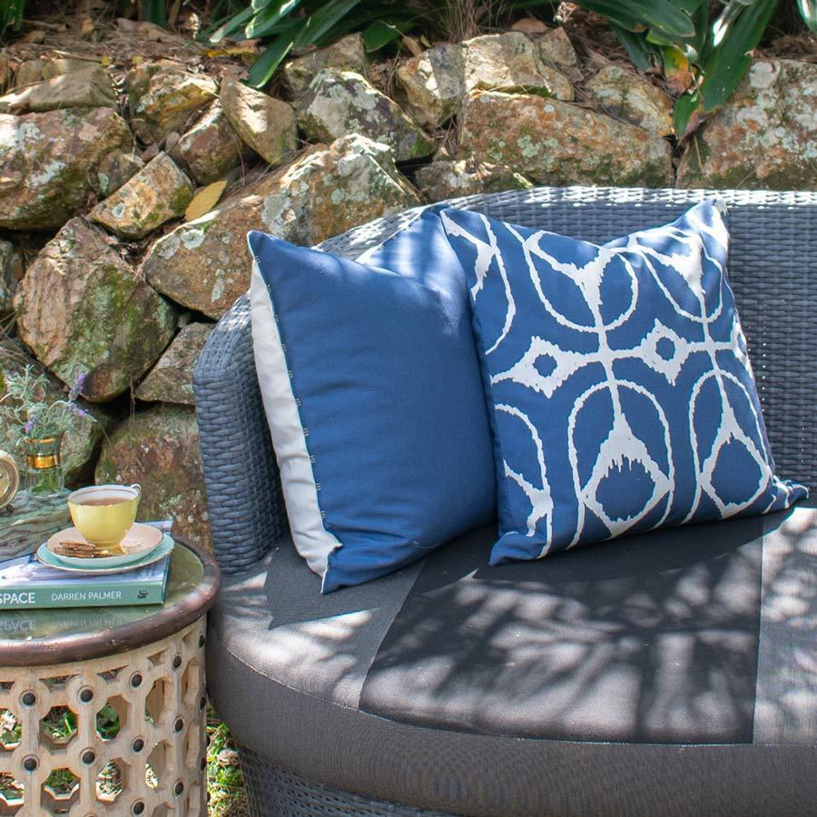 Outdoor Inner Ikat Diamond Storm Lounge Cushion 55 x 55 cm-abc